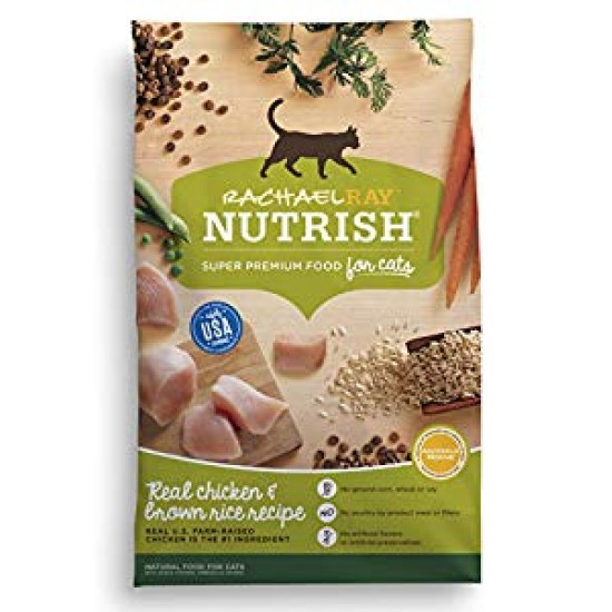 Ainsworth Pet Nutrition 790007 14 lbs Rachael Ray Nutrish Dry Cat Food&#44; Chicken & Brown Rice Recipesog PLFD35664